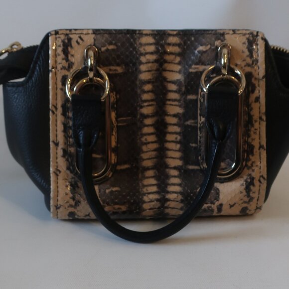 Womens See By Chloe Paige Python Snake Black, Nude Leather Mini Handbag - Picture 8 of 9